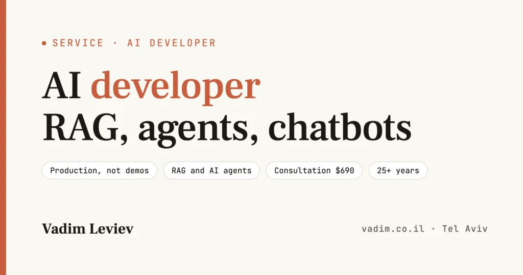 AI Developer - Development, AI Agents and RAG for Business