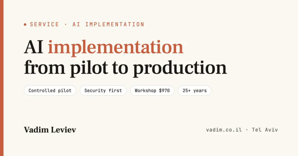 AI Implementation in Companies - From Pilot to Production